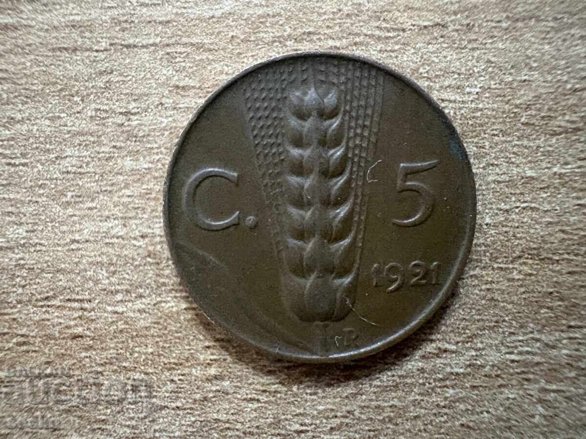 Italy - 5 centesimi (1921)