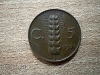 Italy - 5 centesimi (1921)
