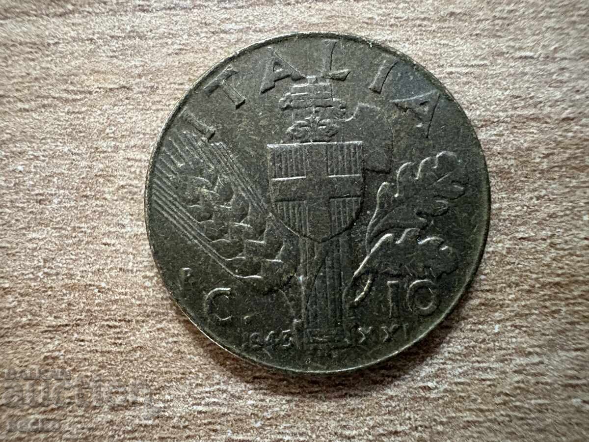 Италия - 10 чентезими (1943) Италия - 10 чентезими (1943)