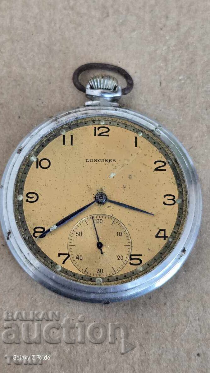 LONGINES SWISS MADE MILITARY РЯДЪК РАБОТИ БЕЗ ГАРАНЦИЯ БЗЦ с цена 141.99 лв. | € 72.60