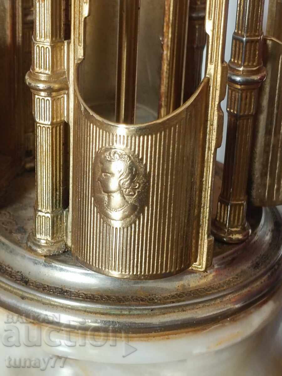 Delivery of Antique Musical Original Carousel Box Onyx Brass Delivery of Antique Musical Original Carousel Box Onyx Brass