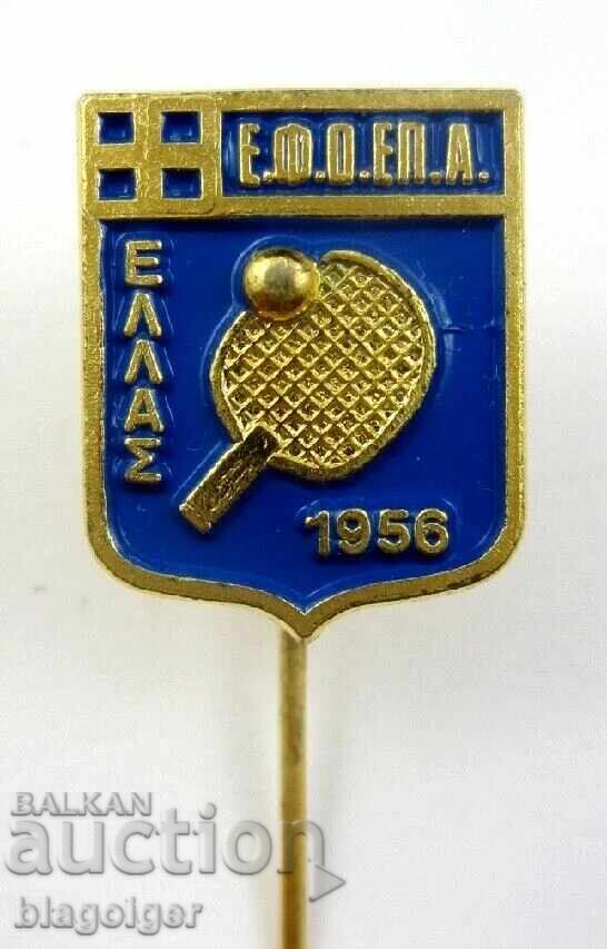 Greek Table Tennis Federation - Old Badge - 1956