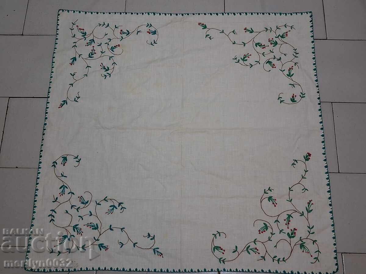 Old embroidered tablecloth milo Bulgarian embroidery carpet