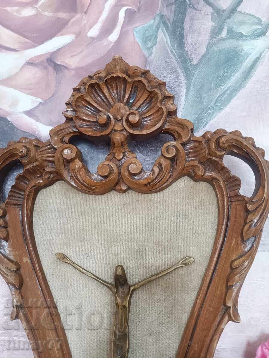 ❗❗ Antique 19th-century Large Wooden Carved Crucifix, ❗❗ with price 63.22 BGN | € 32.32 ❗❗ Antique 19th-century Large Wooden Carved Crucifix, ❗❗ with price 63.22 BGN | € 32.32