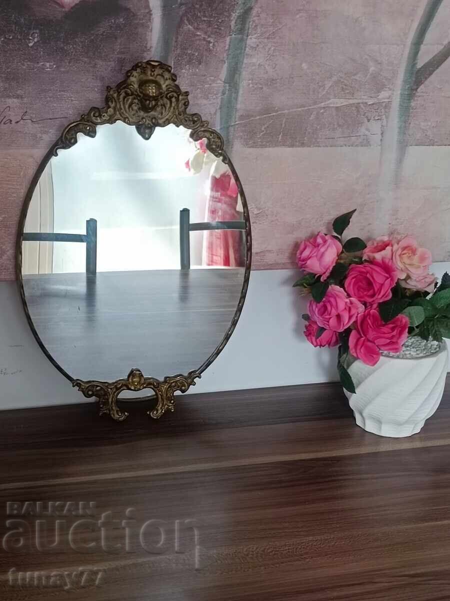 Auction Vintage Baroque Mirror, Bronze Hardware Auction Vintage Baroque Mirror, Bronze Hardware