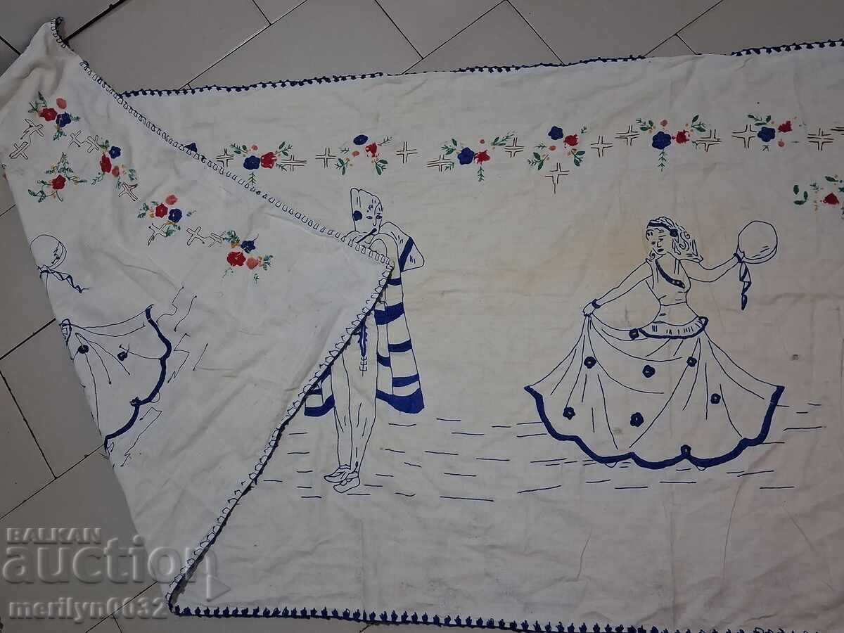 Delivery of Hand-embroidered carpet costume interior item from the 1940s