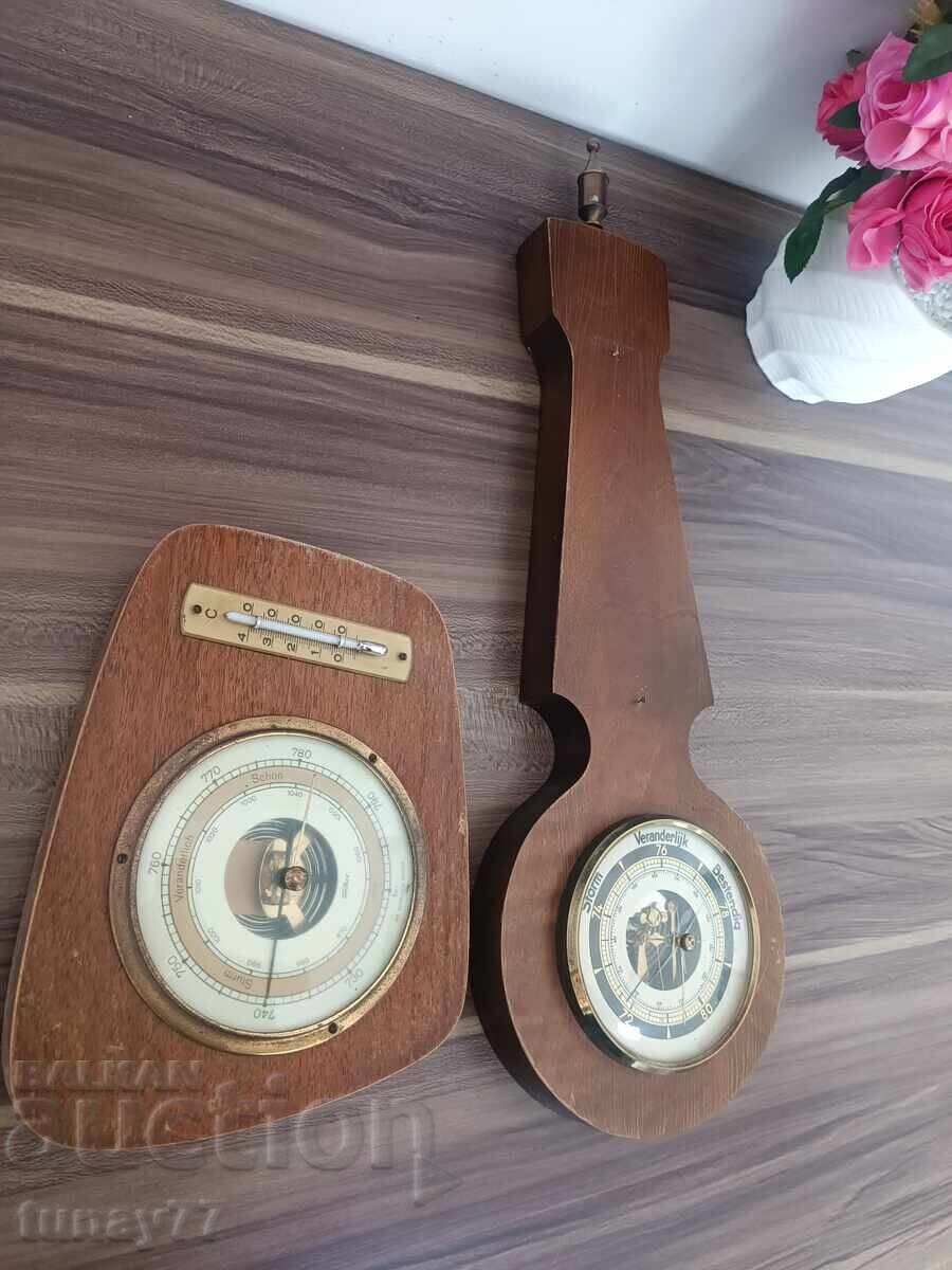 Vintage Lot of Barometers and Thermometers - 5 Vintage Lot of Barometers and Thermometers - 5