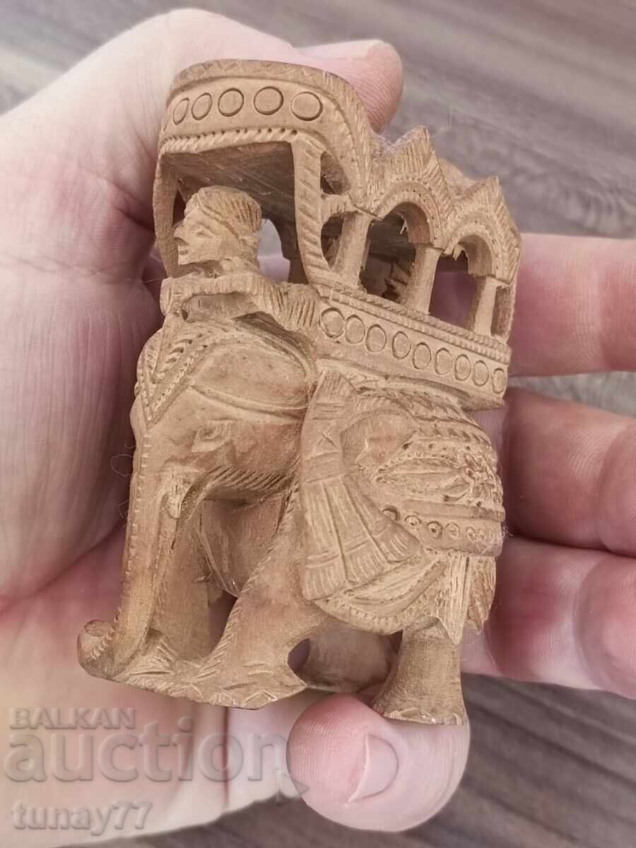 Доставка на Винтиж фина дърворезба слон красота Доставка на Винтиж фина дърворезба слон красота