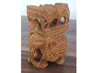 Vintage Fine Wood Carving Elephant Beauty