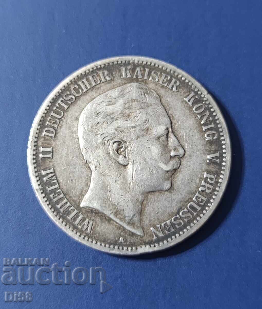 Сребърна Монета Германия ПРУСИЯ 5 марки 1902 г БЗЦ с цена 81.09 лв. | € 41.46 Сребърна Монета Германия ПРУСИЯ 5 марки 1902 г БЗЦ с цена 81.09 лв. | € 41.46