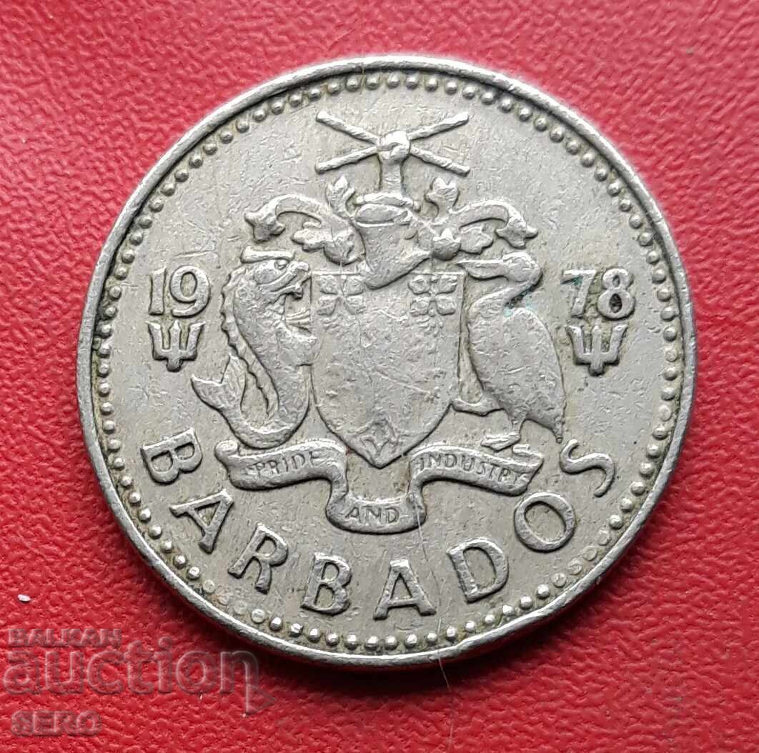 Barbados Island - 25 Cents 1978