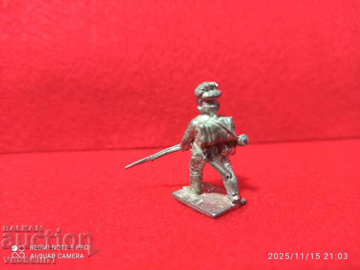 Old lead soldier from the 50s unpainted Kinder detailed with price 12.00 BGN | € 6.14