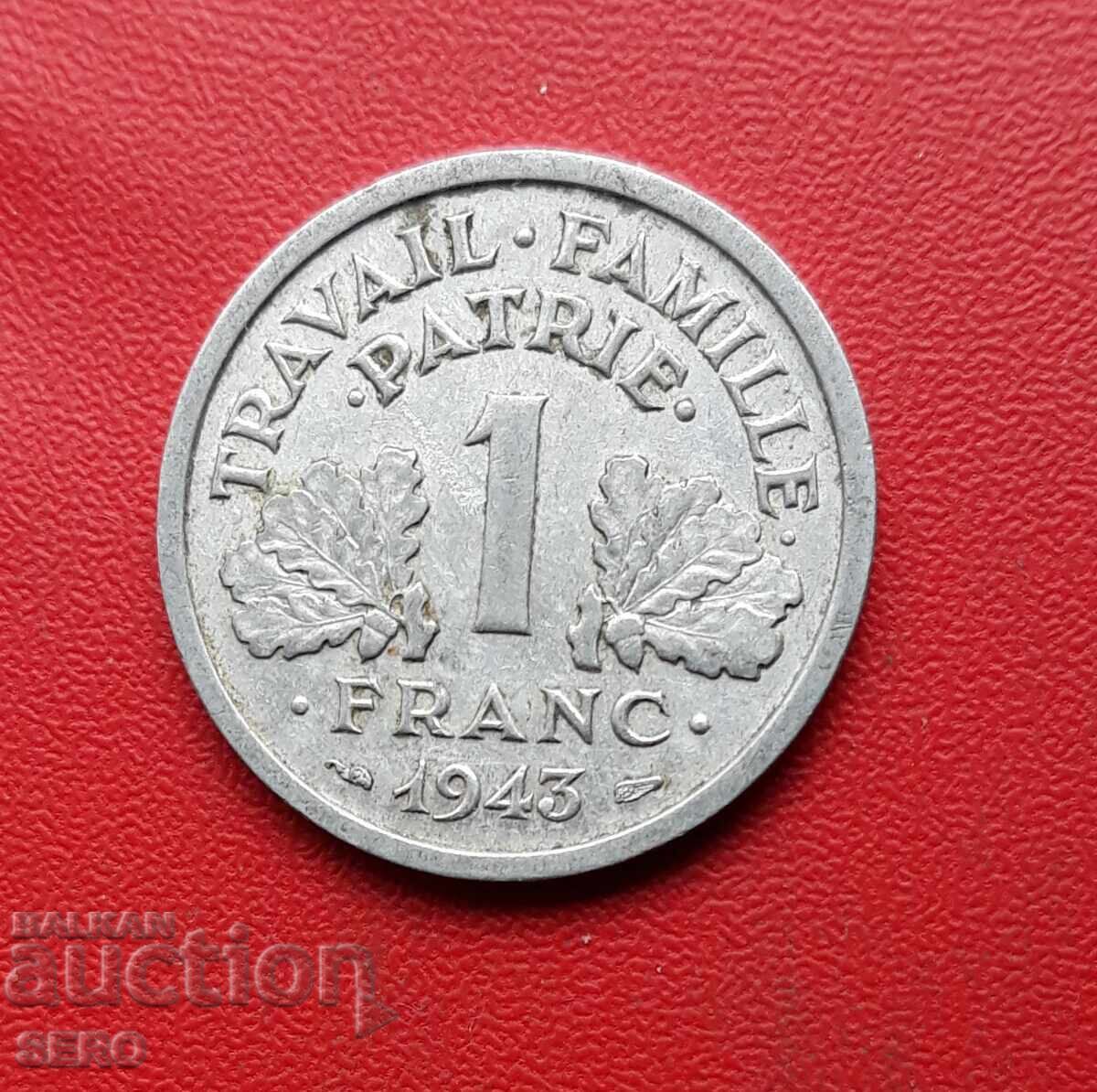 Франция/германската окупация/-1 франк 1943 Франция/германската окупация/-1 франк 1943