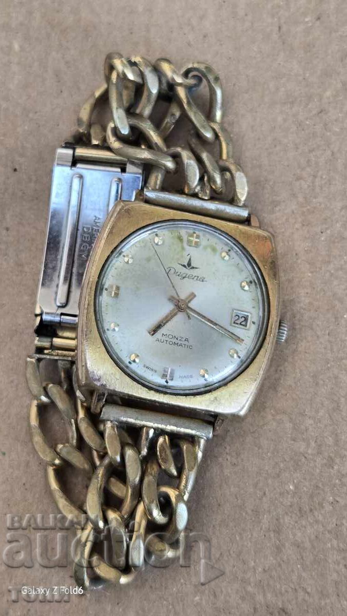 DUGENA AUTOMATIC SWISS MADE RARE GOLD PLATED DOESN'T WORK BZC !!