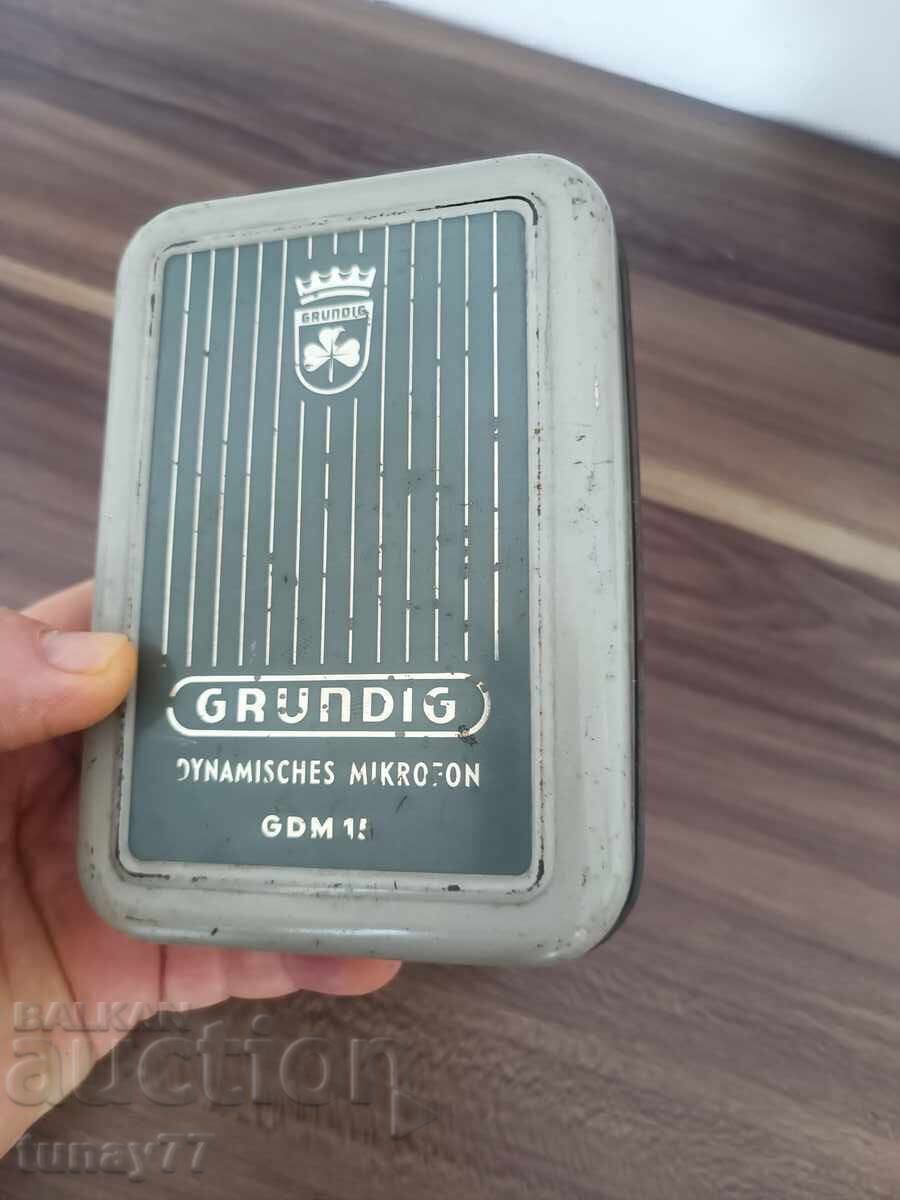 Grundig Dynamic Microphone GDM 12 Beige West Germany in Original Box - 7