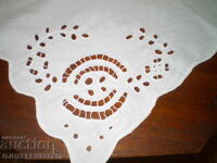Vintage embroidered tablecloth cutwork