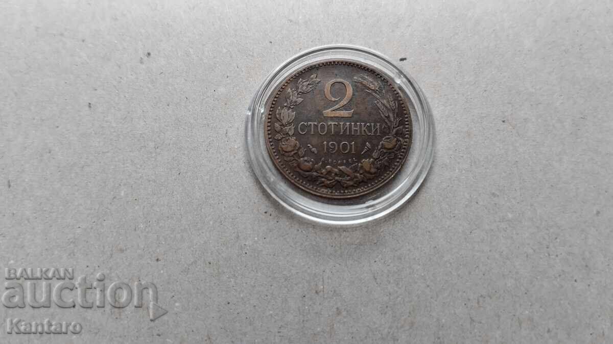 Аукцион Монета - БЪЛГАРИЯ - 2 стотинки - 1901 г. Аукцион Монета - БЪЛГАРИЯ - 2 стотинки - 1901 г.
