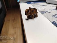 Souvenir elephant made of tiger's eye