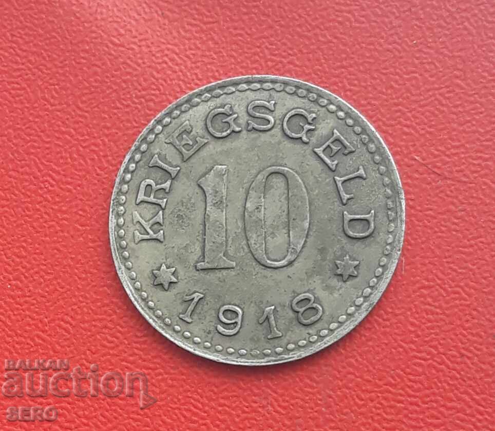 Germany - Baden-Württemberg - Munderkingen - 10 Pfennig 1918 Germany - Baden-Württemberg - Munderkingen - 10 Pfennig 1918
