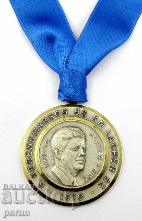 Swiss medal with the likeness of John F. Kennedy 1970 with price 28.50 BGN | € 14.57 Swiss medal with the likeness of John F. Kennedy 1970 with price 28.50 BGN | € 14.57