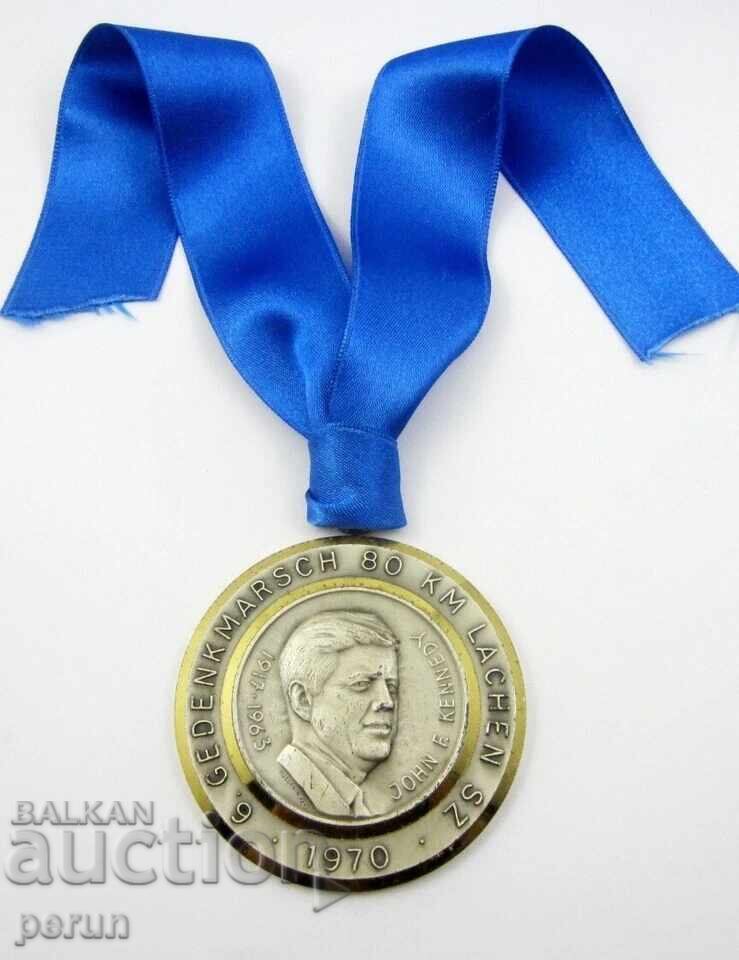 Auction Swiss medal with the likeness of John F. Kennedy 1970 Auction Swiss medal with the likeness of John F. Kennedy 1970