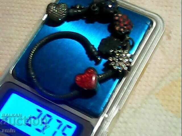 Old silver Pandora bracelet with ALE s925 /30g - 7 Old silver Pandora bracelet with ALE s925 /30g - 7