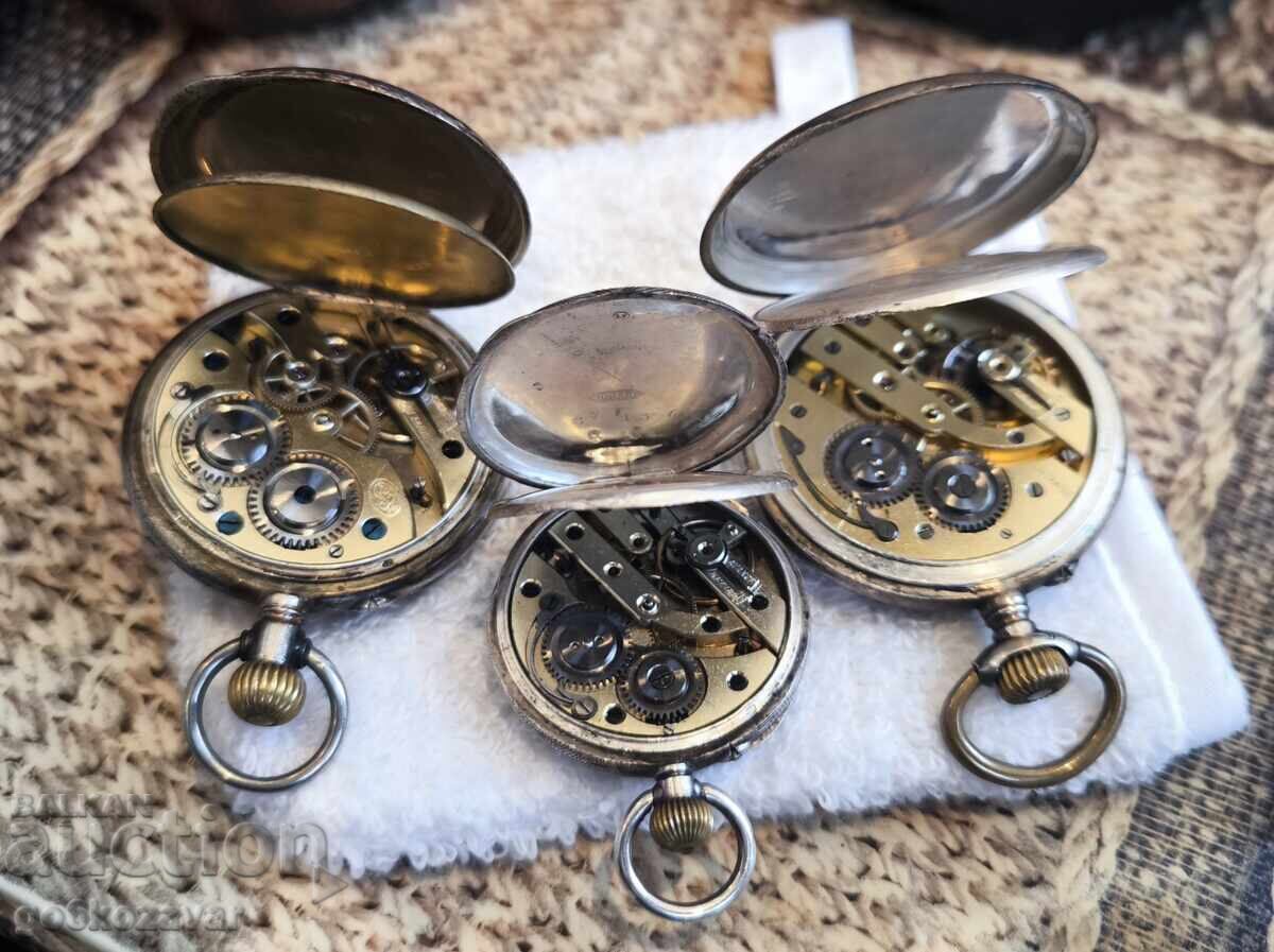 Παρτίδα Παλιά Ασημένια Ρολόγια Τσέπης ανταλλακτικά επισκευή ! - 7 Παρτίδα Παλιά Ασημένια Ρολόγια Τσέπης ανταλλακτικά επισκευή ! - 7