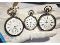 Παρτίδα Παλιά Ασημένια Ρολόγια Τσέπης ανταλλακτικά επισκευή !