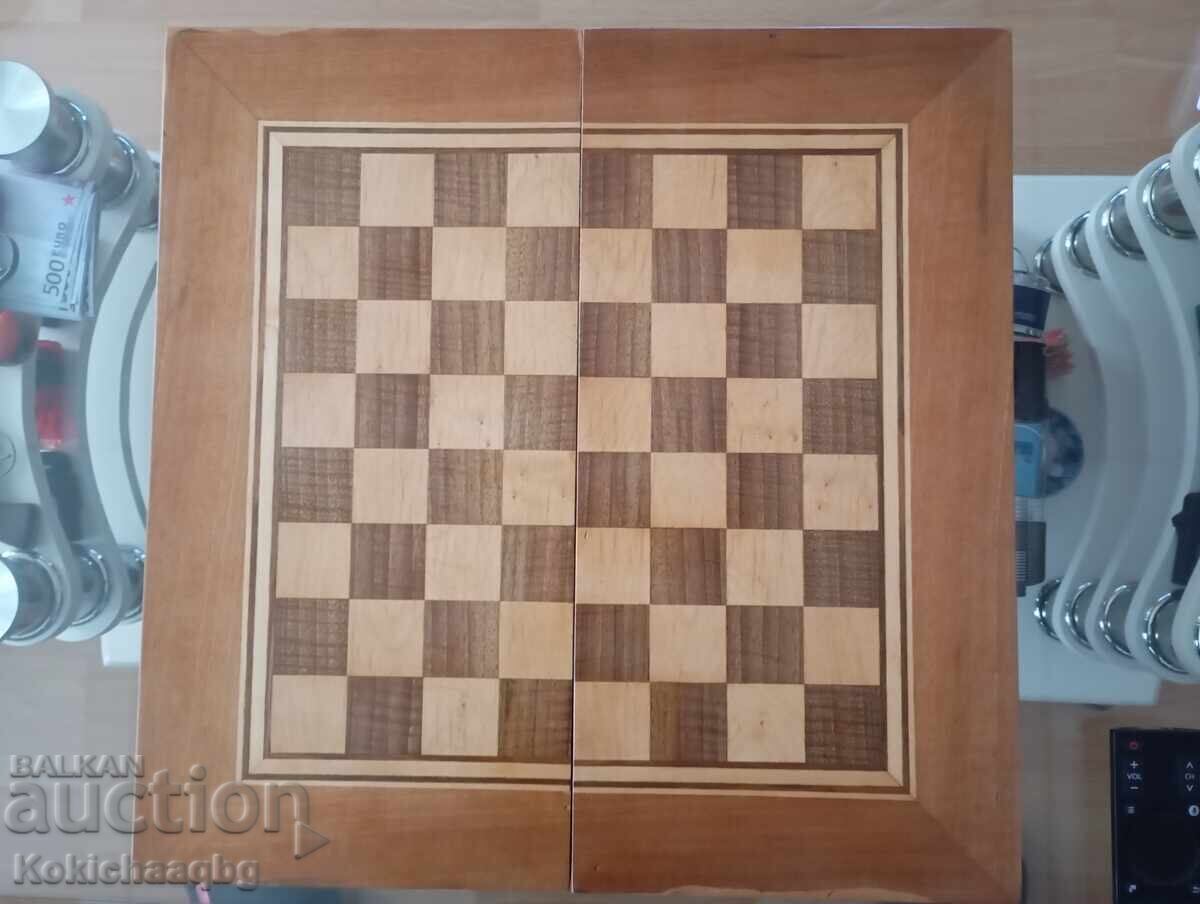 Old wooden chess box