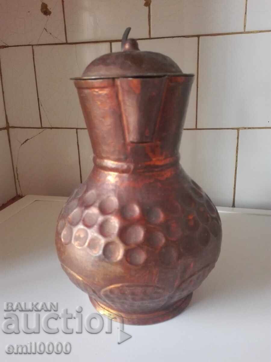Old copper jug. - 5