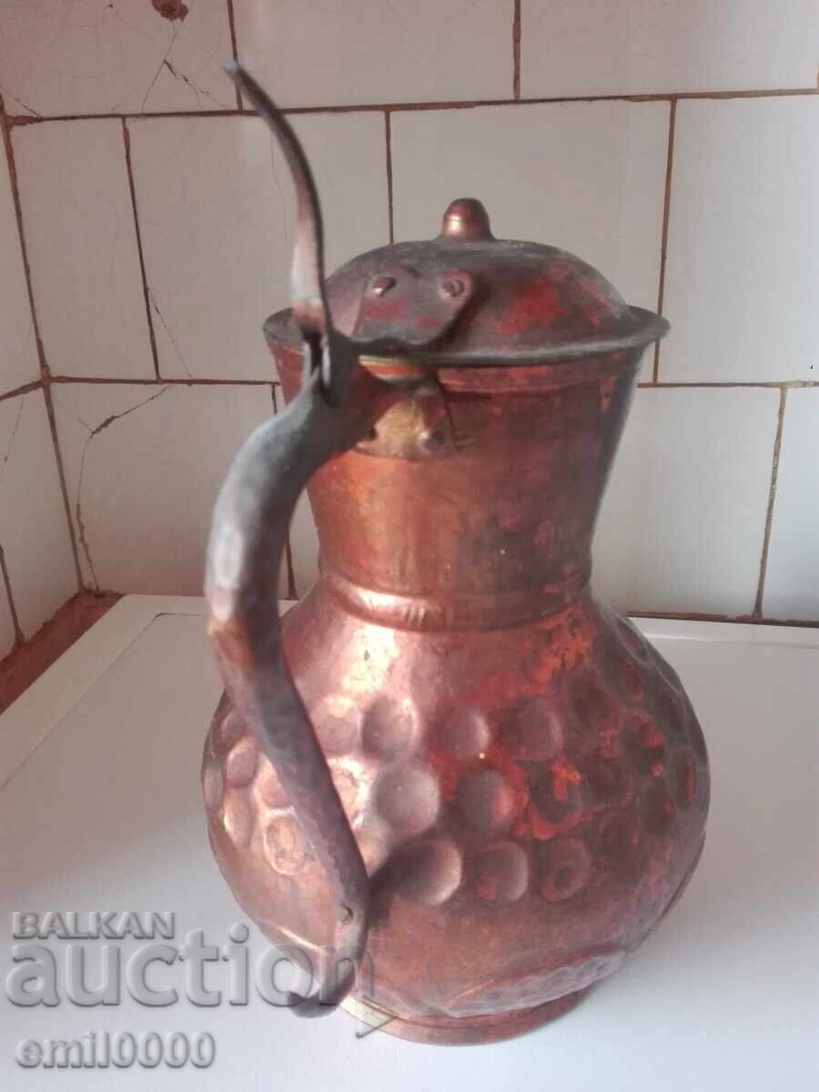 Old copper jug. - 6