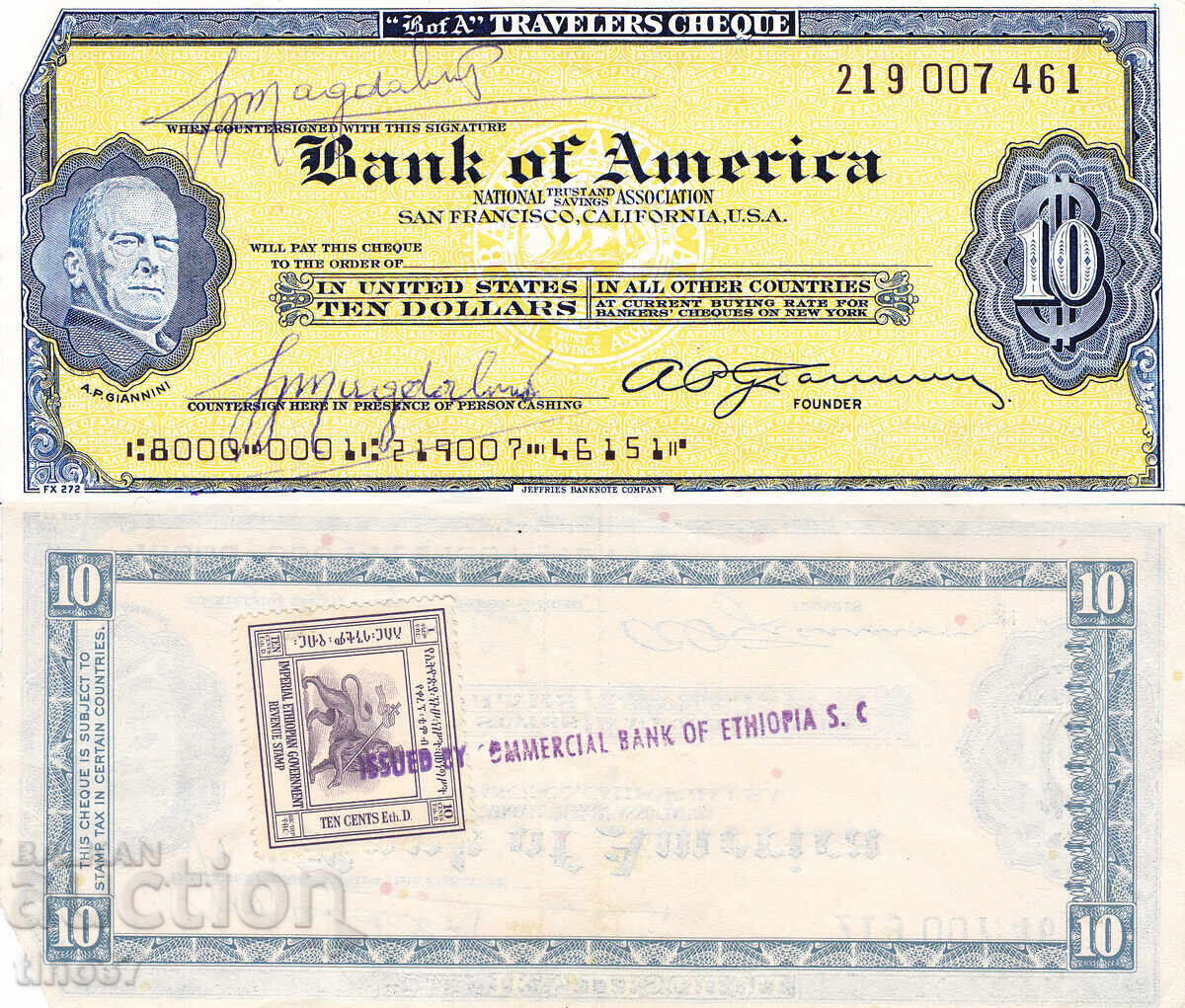 tino37 - ΗΠΑ /USA/ - 10 ΔΟΛΑΡΙΑ - /ΕΠΙΤΑΓΗ ΤΑΞΙΔΙΟΥ/ - VF