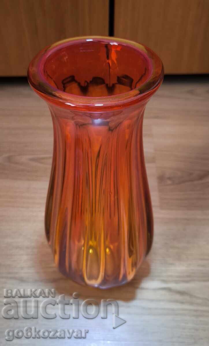 Μεγάλο βάζο Murano, Ιταλία 1970. Πορτοκαλί ! με τιμή € 19.00 | 37.16 BGN