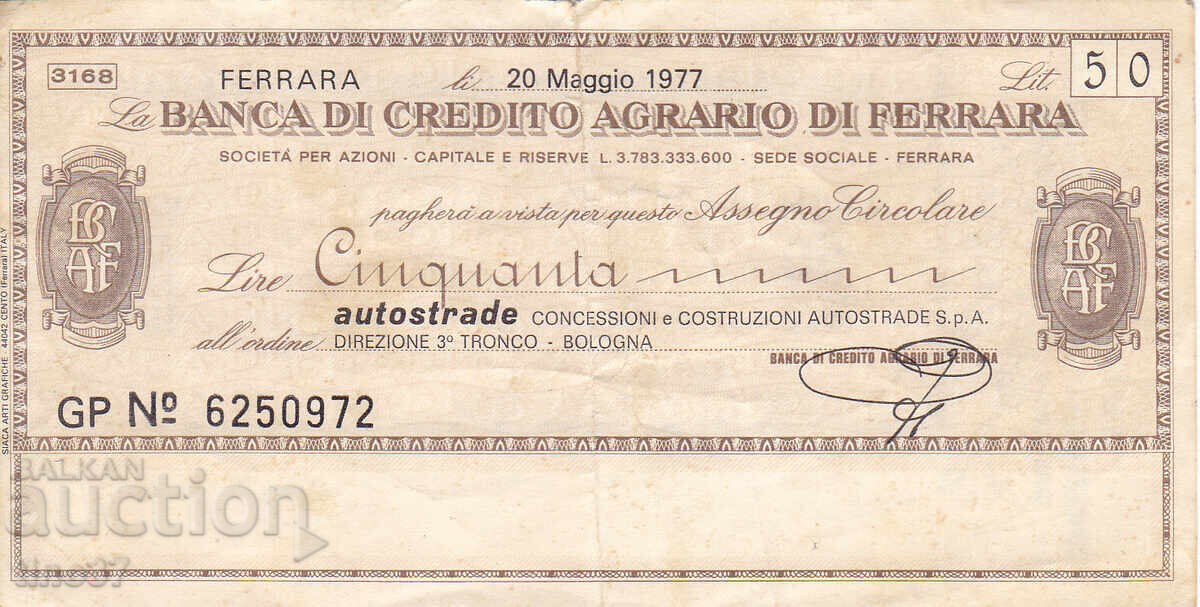 tino37- ΙΤΑΛΙΑ - 50 ΛΙΡΕΣ - /ΤΕΜΑΧΙΟ/ - 1977 - VF με τιμή 1.90 BGN | € 0.97 tino37- ΙΤΑΛΙΑ - 50 ΛΙΡΕΣ - /ΤΕΜΑΧΙΟ/ - 1977 - VF με τιμή 1.90 BGN | € 0.97