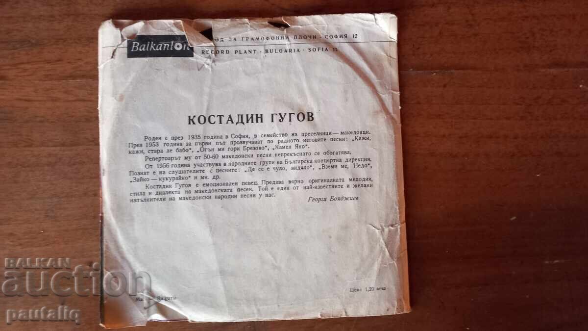 ΜΙΚΡΗ ΠΛΑΚΑ ΚΩΣΤΑΝΤΙΝ ΓΚΟΥΓΚΟΦ με τιμή 4.00 BGN | € 2.05