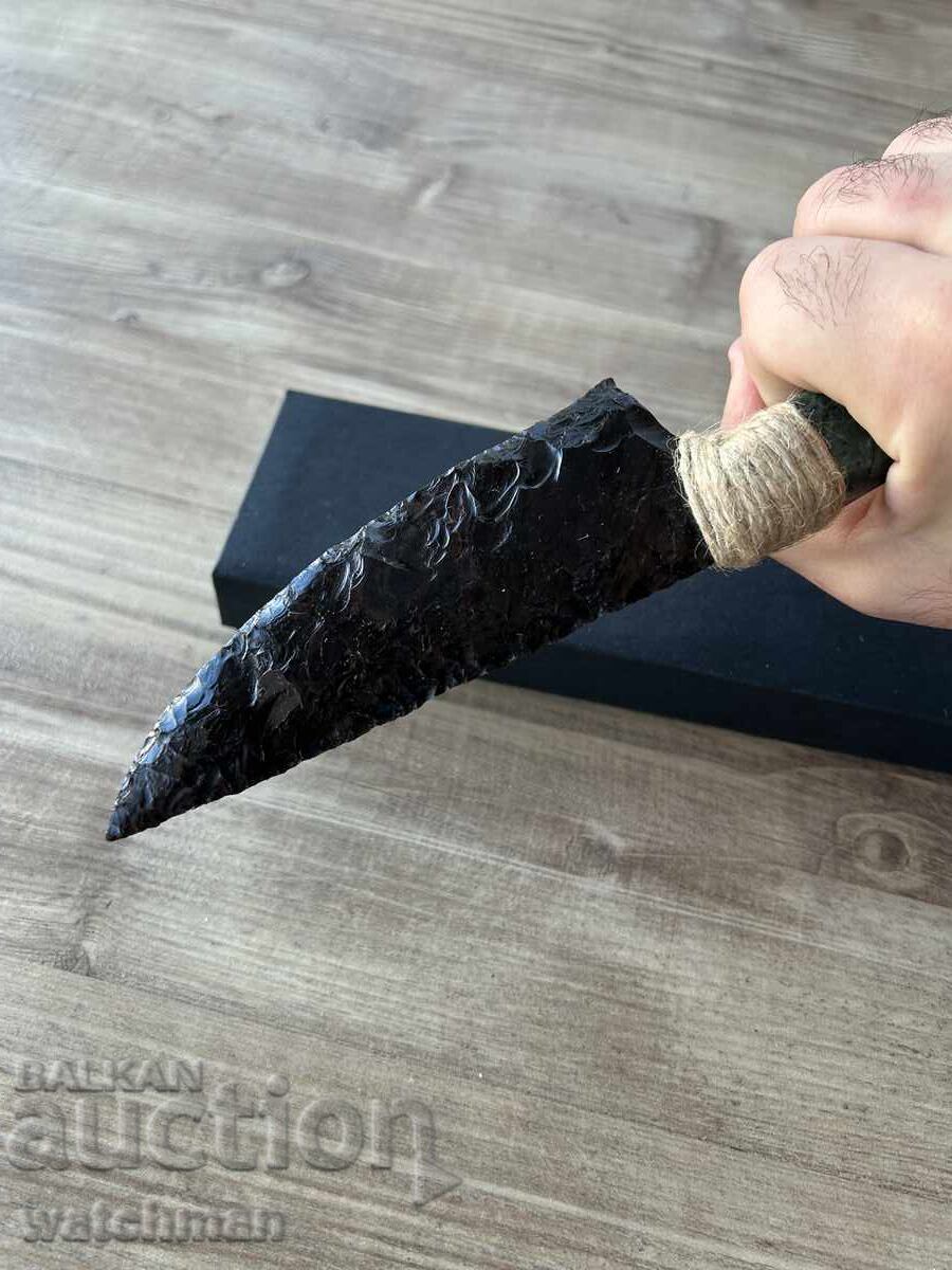 Auction Obsidian knife with onyx handle #3 Auction Obsidian knife with onyx handle #3