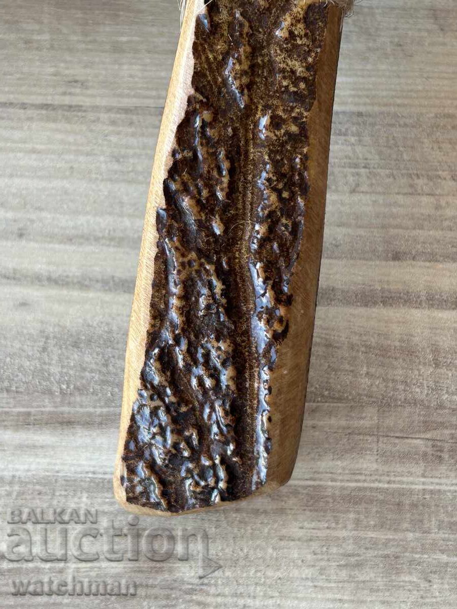 Delivery of Obsidian knife with horn handle #4