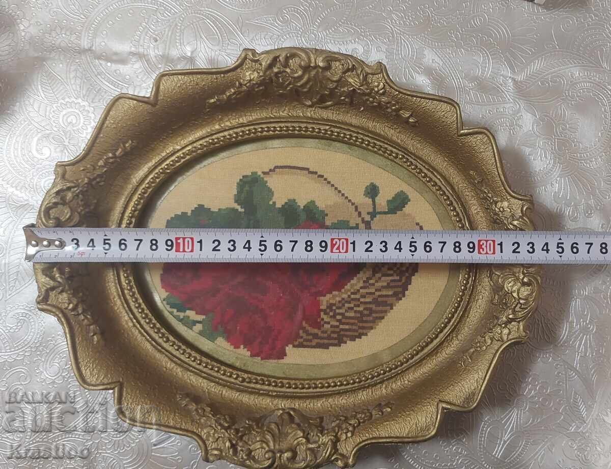 Auction  Gobelin Basket with Roses