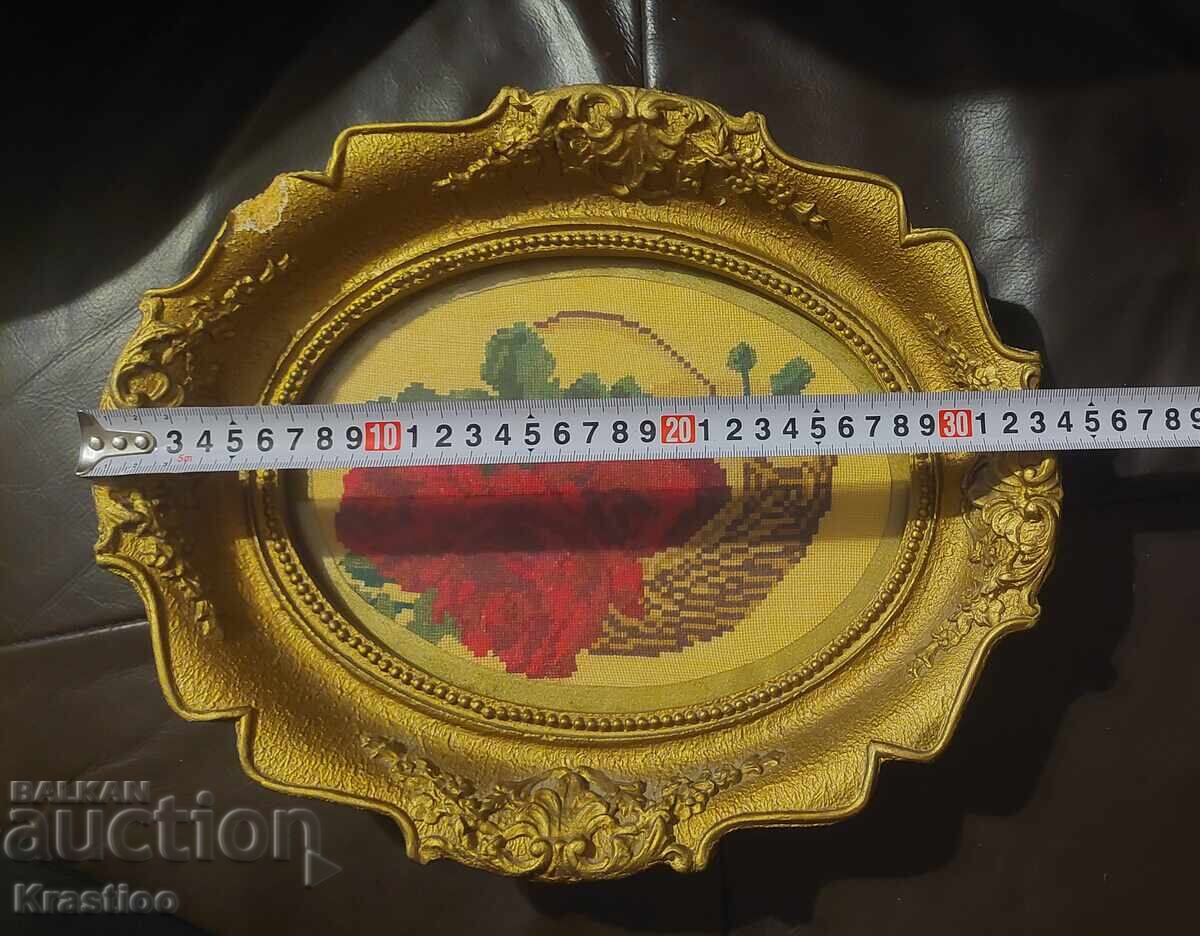 Auction  Gobelin Basket with Roses