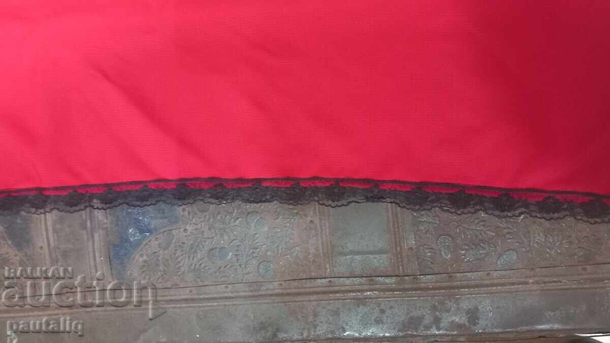 Auction  RED WOVEN TOWEL HEADSCARF FOR KYUSTENDIL FOLK COSTUME