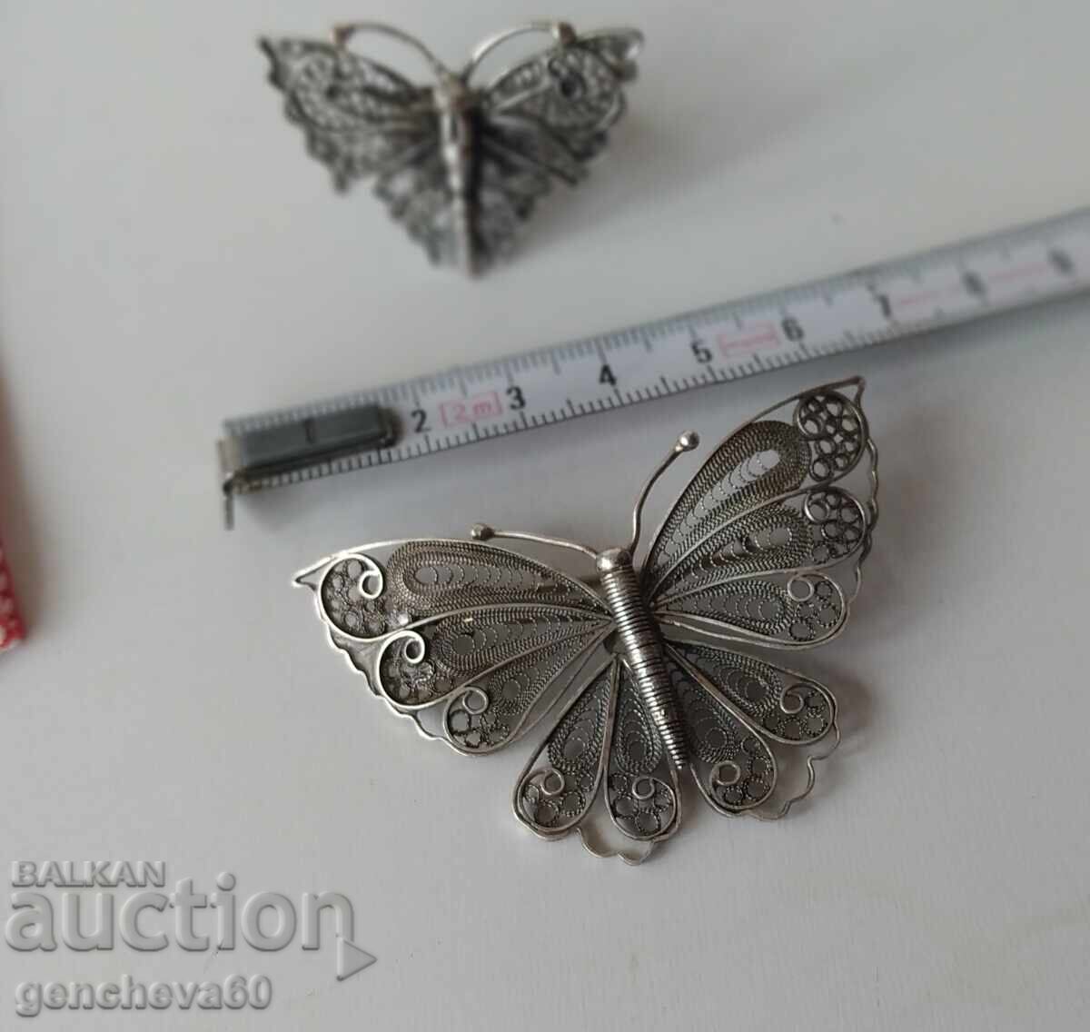 Unique antique silver filigree brooch and ring with price 80.00 BGN | € 40.90 Unique antique silver filigree brooch and ring with price 80.00 BGN | € 40.90