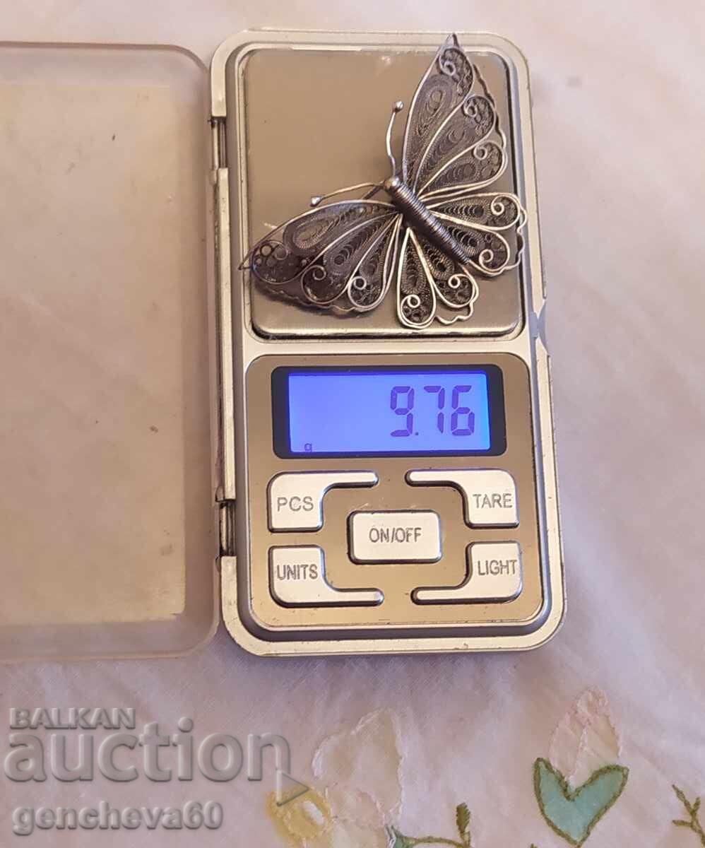 Unique antique silver filigree brooch and ring - 7 Unique antique silver filigree brooch and ring - 7