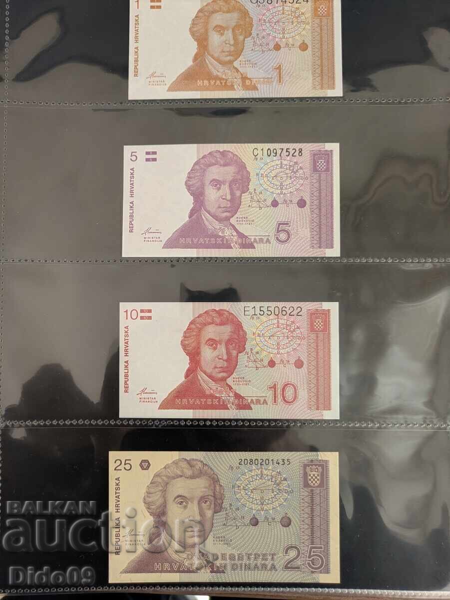Livrarea O mulțime de bancnote Croația Livrarea O mulțime de bancnote Croația