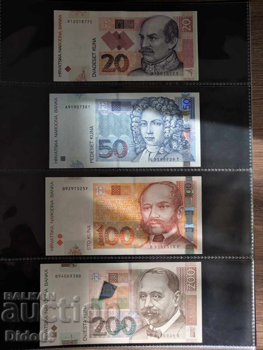 O mulțime de bancnote Croația O mulțime de bancnote Croația