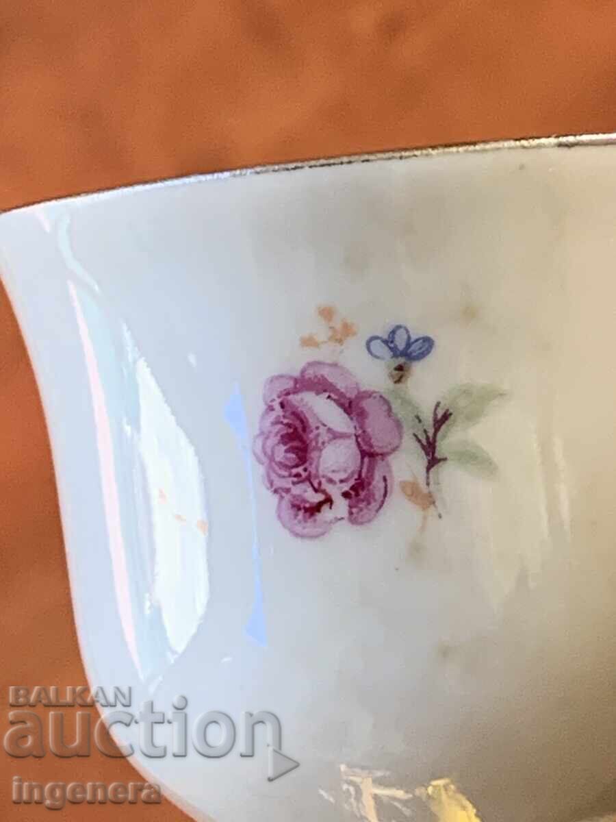 Δημοπρασία Κύπελλο φλιτζάνι πορσελάνης από Σοσιαλισμό - 25 ml Βουλγαρία μικρό φλιτζάνι