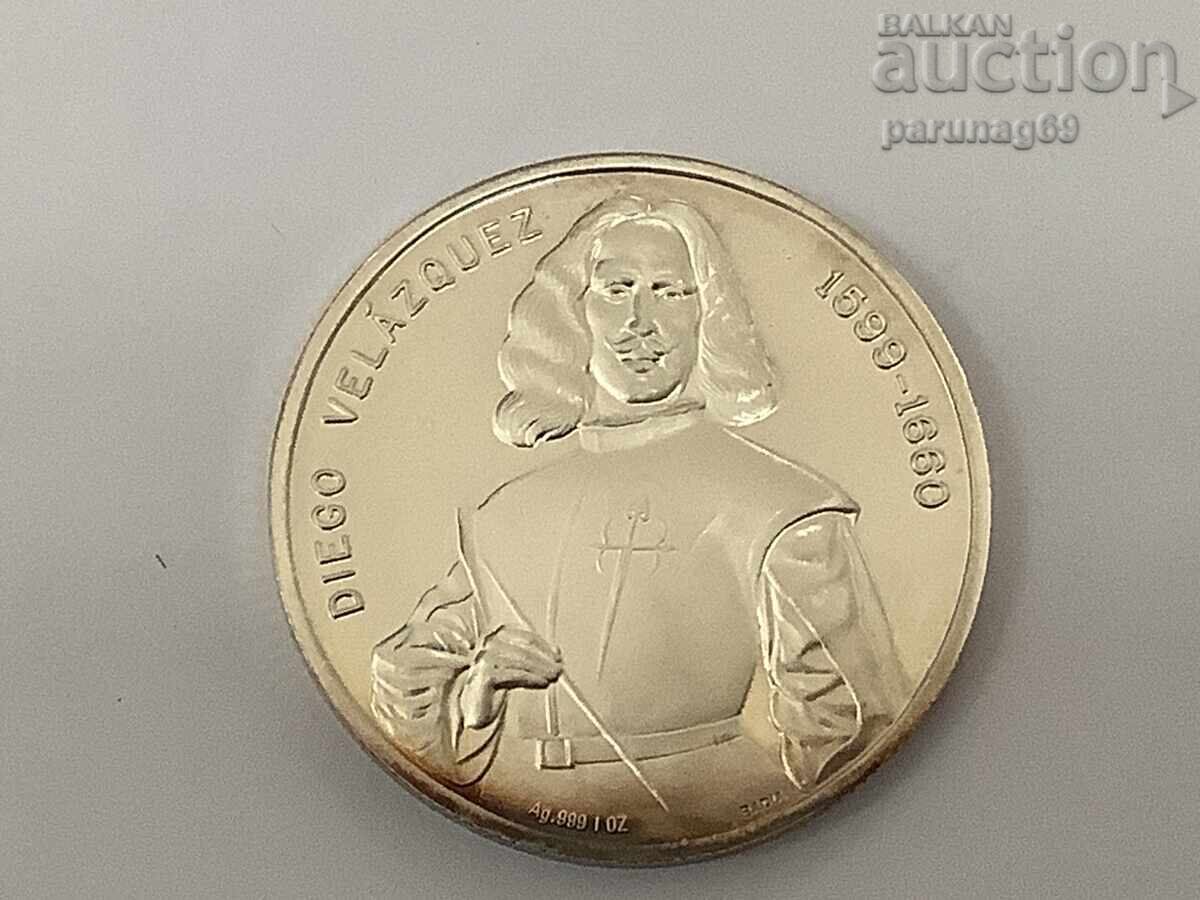 Spain Velasquez Silver 0.999 - Troy Ounce with price 84.00 BGN | € 42.95 Spain Velasquez Silver 0.999 - Troy Ounce with price 84.00 BGN | € 42.95