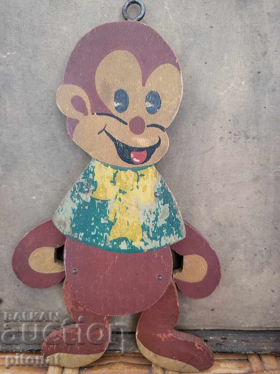 Παλιό ξύλινο παιχνίδι μαϊμού 1946 με τιμή 25.00 BGN | € 12.78