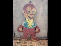 Jucărie veche de lemn maimuță 1946