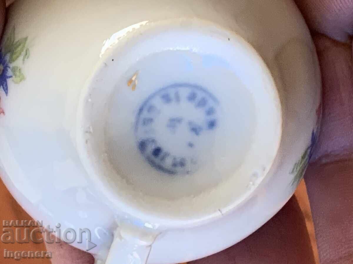 Παράδοση Κούπα φλιτζάνι πορσελάνη από Σοσιαλισμό - Βουλγαρία μικρό φλιτζάνι (Φιλτζάν)