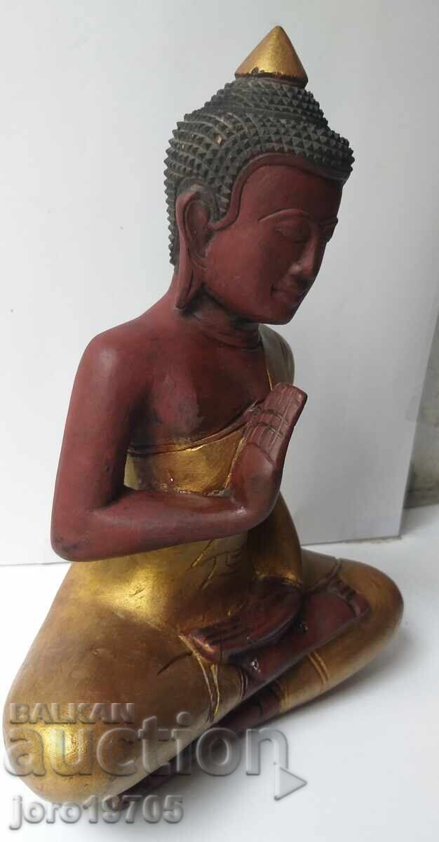 СТАРА ДЪРВЕНА СТАТУЕТКА ,, БУДА,, в меди. /произход Тайланд - 5 СТАРА ДЪРВЕНА СТАТУЕТКА ,, БУДА,, в меди. /произход Тайланд - 5